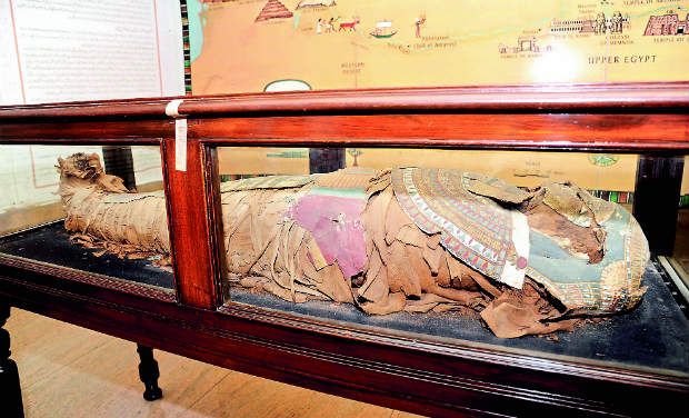 File photo of the Egyptian mummy in the YSR AP State Museum. File photo of the Egyptian mummy in the YSR AP State Museum.